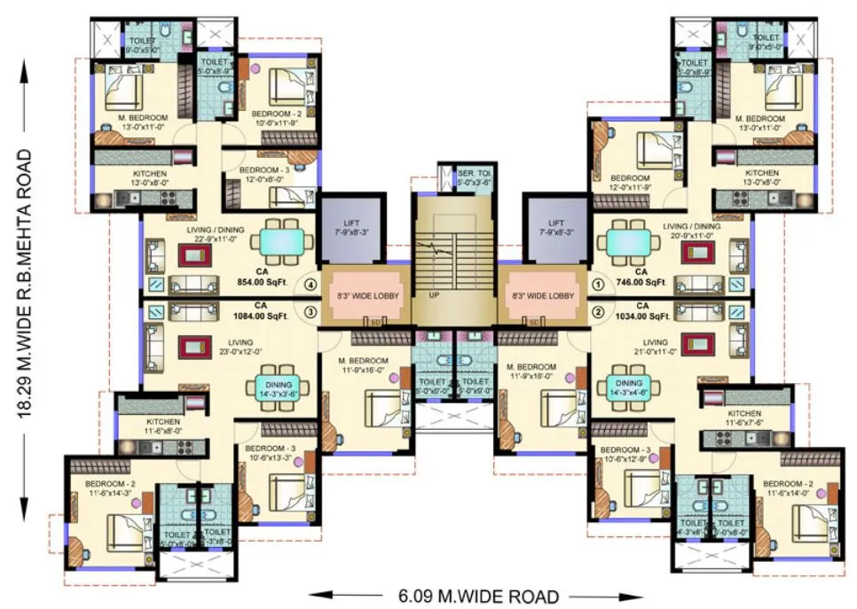 2BHK Flats on Rent in Mayfair Mystic, Ghatkopar East