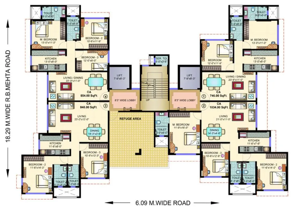 2BHK Flats on Rent in Mayfair Mystic, Ghatkopar East