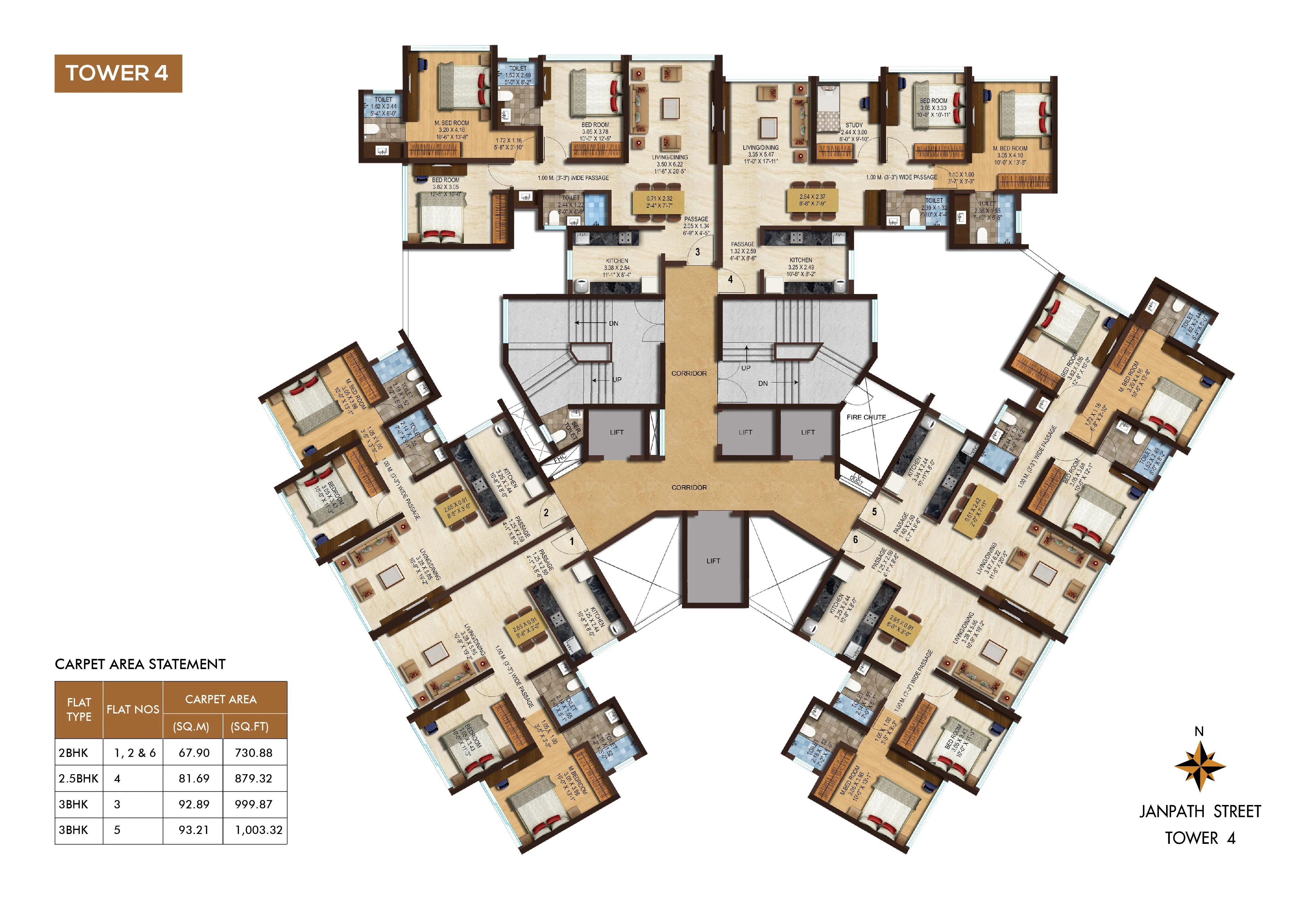 Acme Boulevard Tower 4 Typical Floor Plan