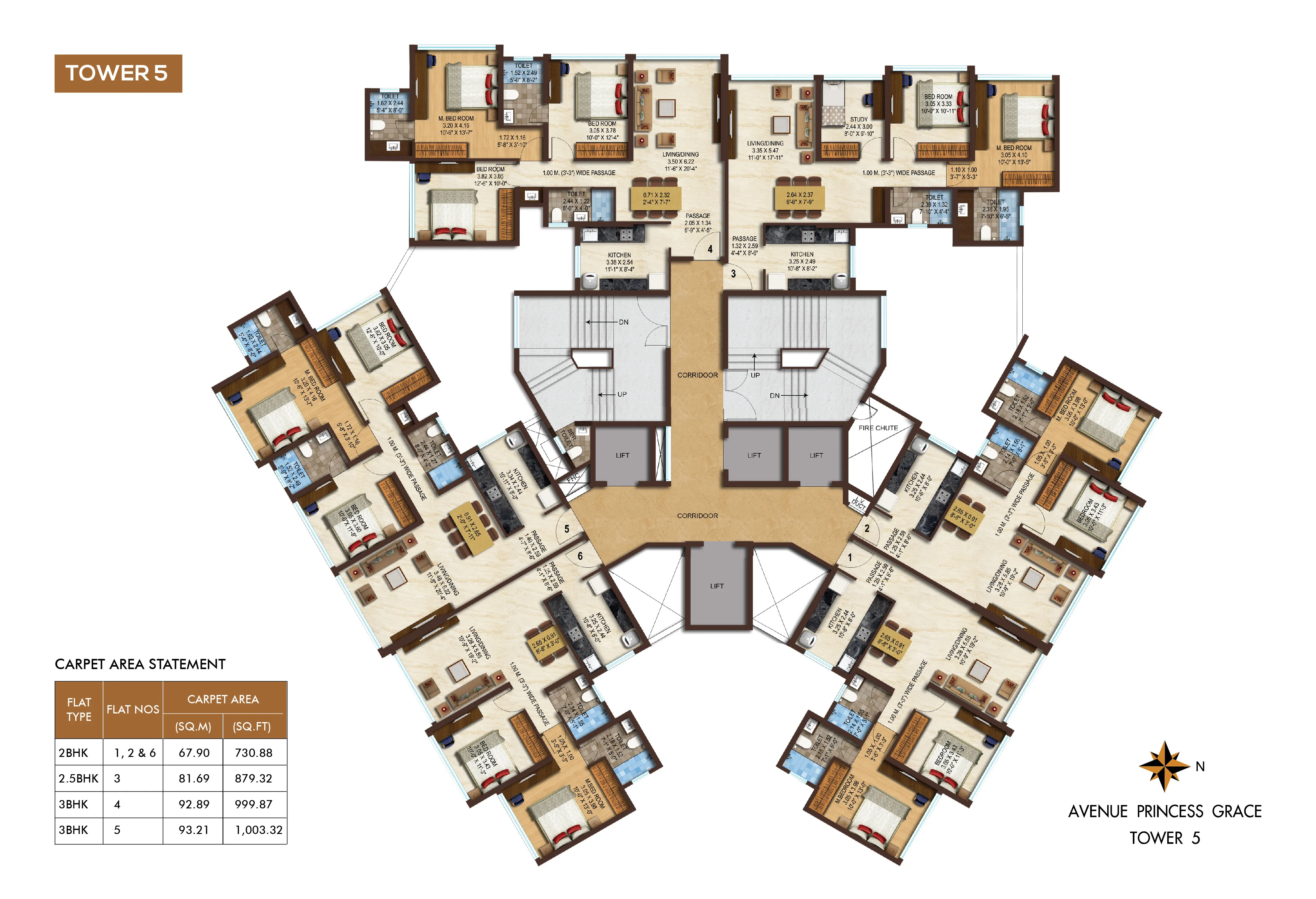 Acme Boulevard Tower 5 Typical Floor Plan
