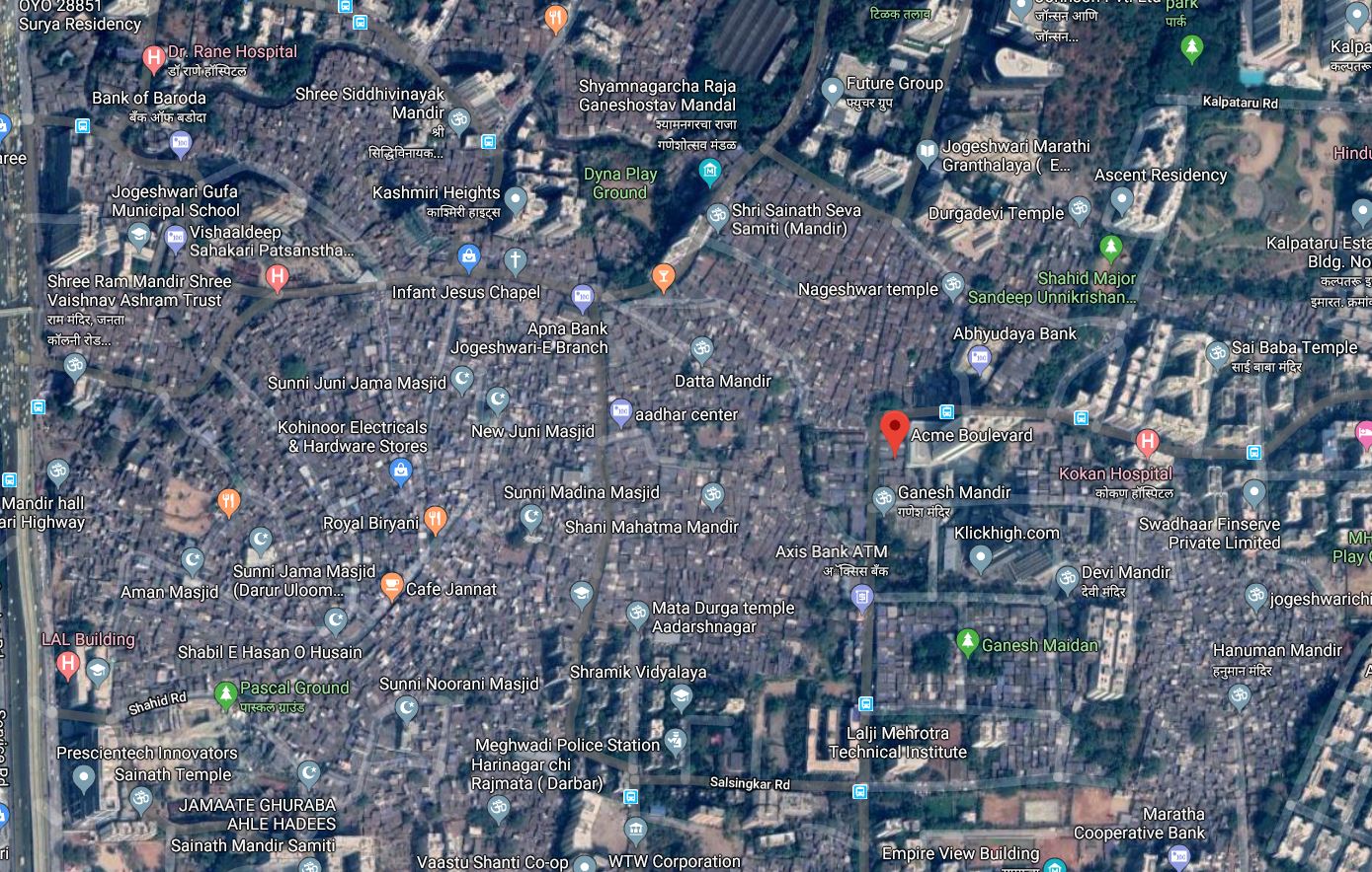 Acme Boulevard Google Location Point