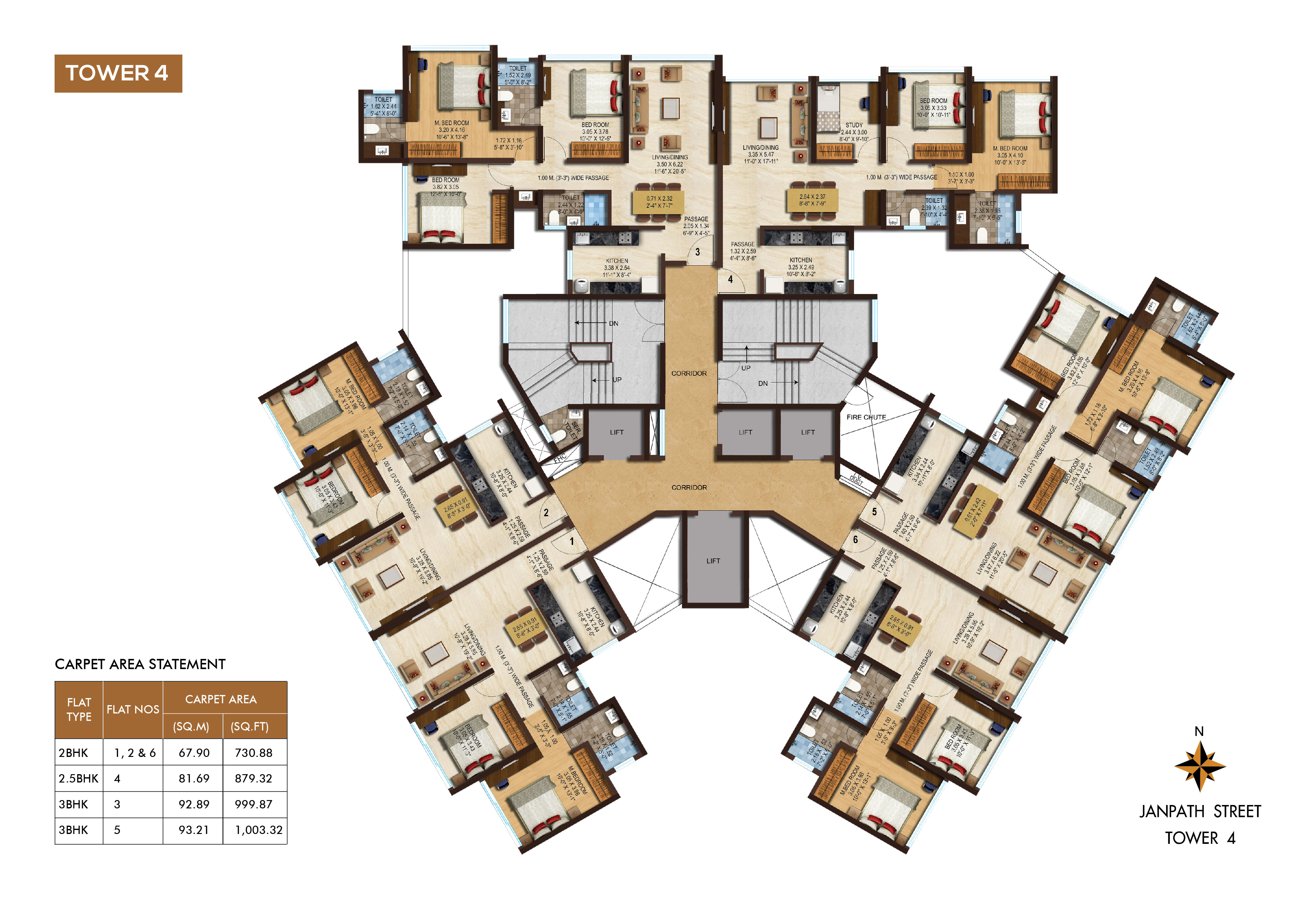 Acme Boulevard Tower 4 Typical Floor Plan