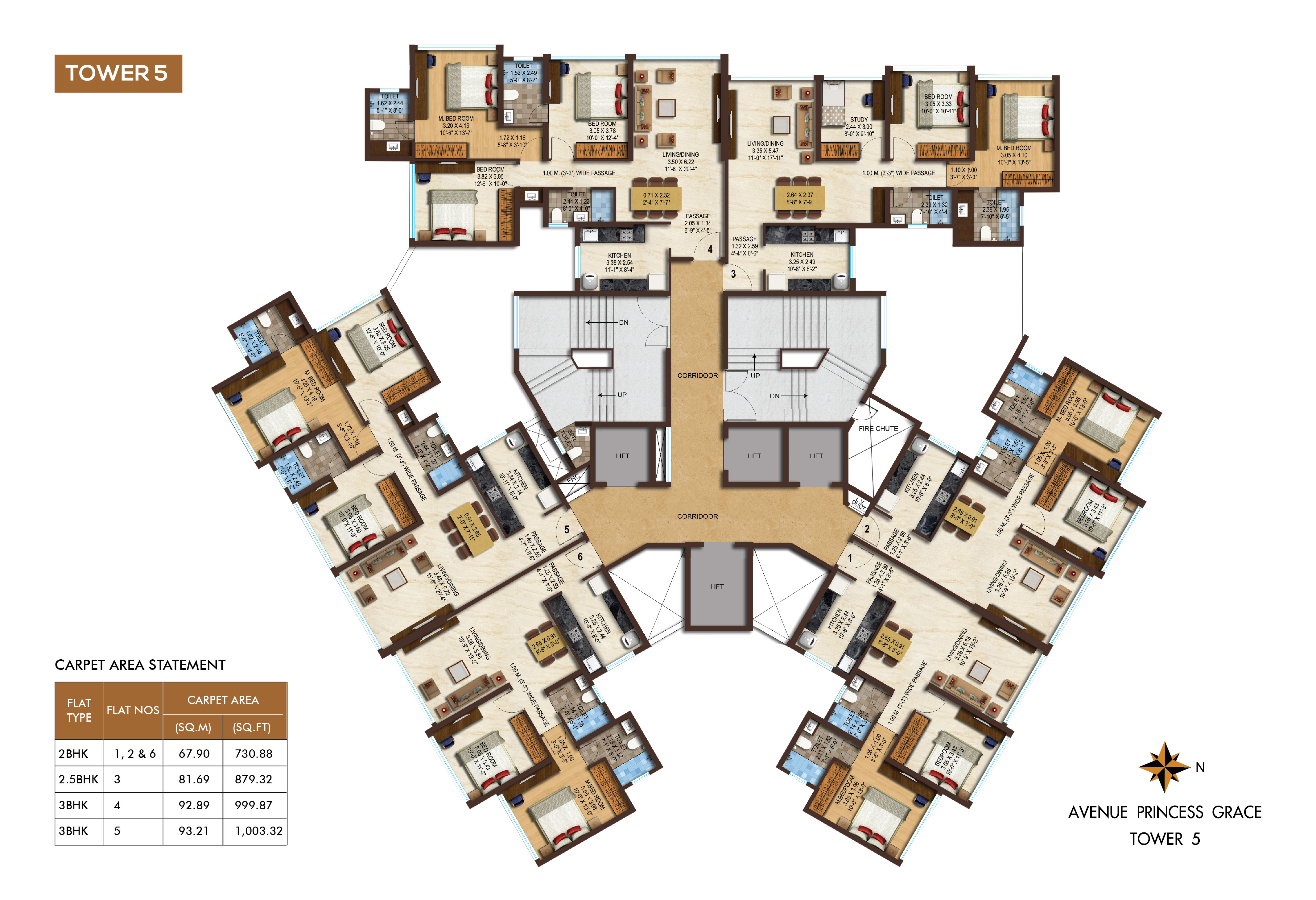Acme Boulevard Tower 5 Typical Floor Plan