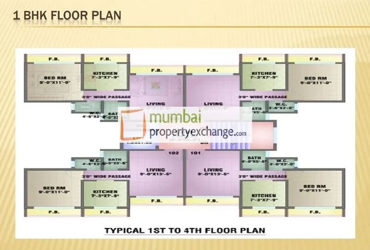 1bhk floor plan