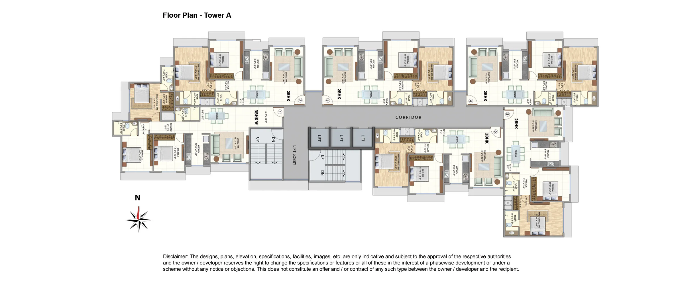 Omkar Meridia Tower A Typical Floor Plan