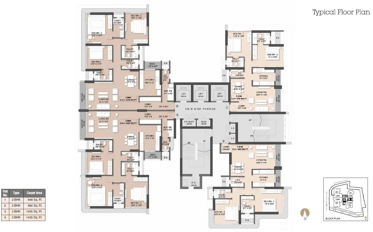 Sheth Beaupride Typical Floor Plan