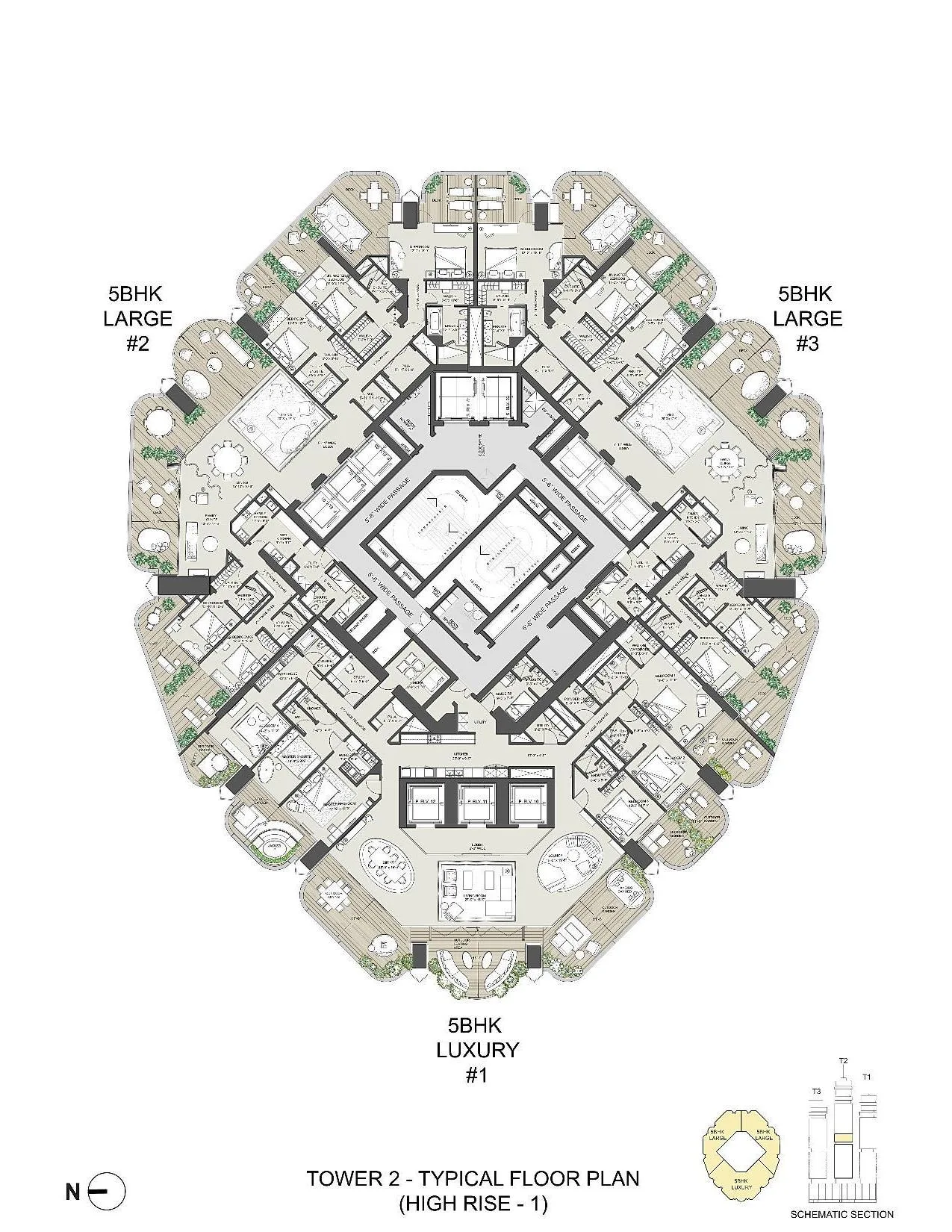 Omkar 1973 Typical Floor Plan Tower 2-High Rise