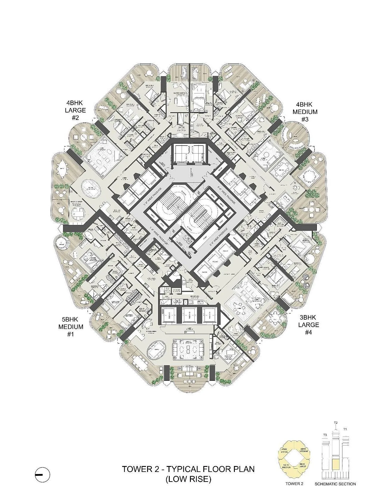 Omkar 1973 Typical Floor Plan Tower 2-Low Rise