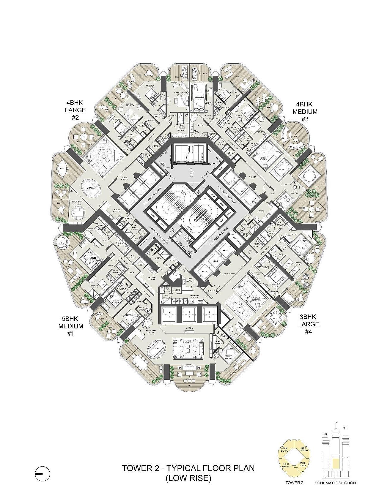 Omkar 1973 Typical Floor Plan Tower 2-Low Rise