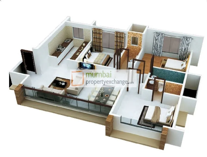 3BHK Flats on Rent in Sanghvi Solitaires, Borivali East