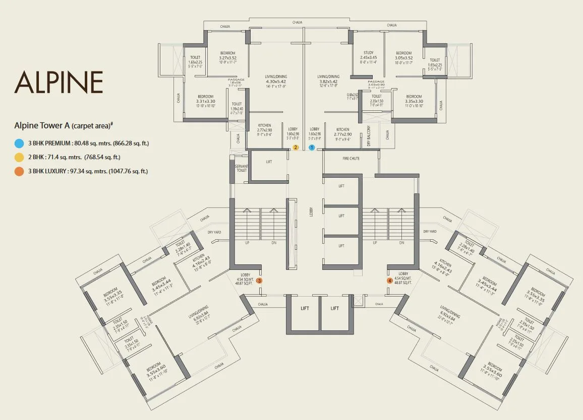 Alpine Tower A Typical Floor Plan