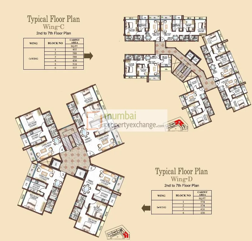 C wing Typical Floor Plan