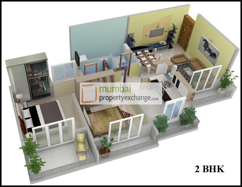 2 BHK Floor Plan