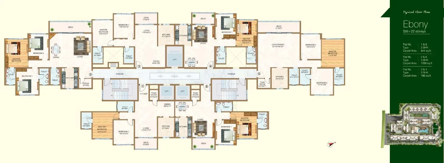 Vasant Oasis Typical Floor Plan Ebony
