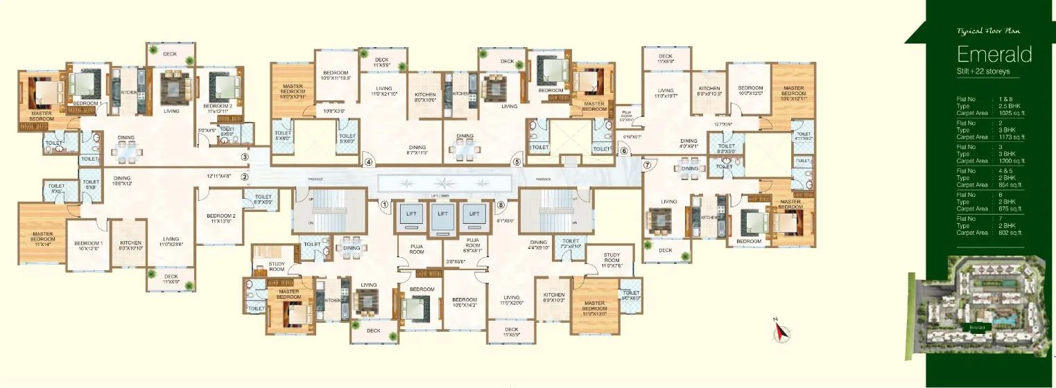 Vasant Oasis Typical Floor Plan Emerald