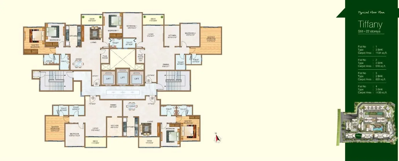 Vasant Oasis Typical Floor Plan Tiffany