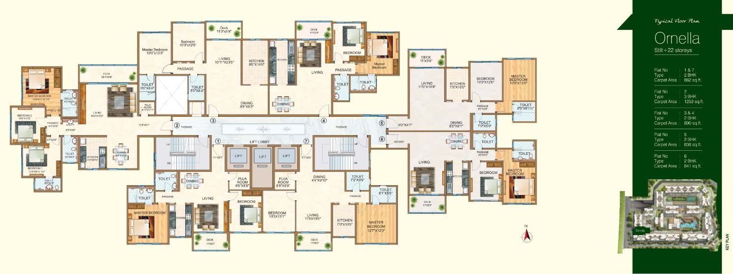 Vasant Oasis  Typical Floor Plan Ornella