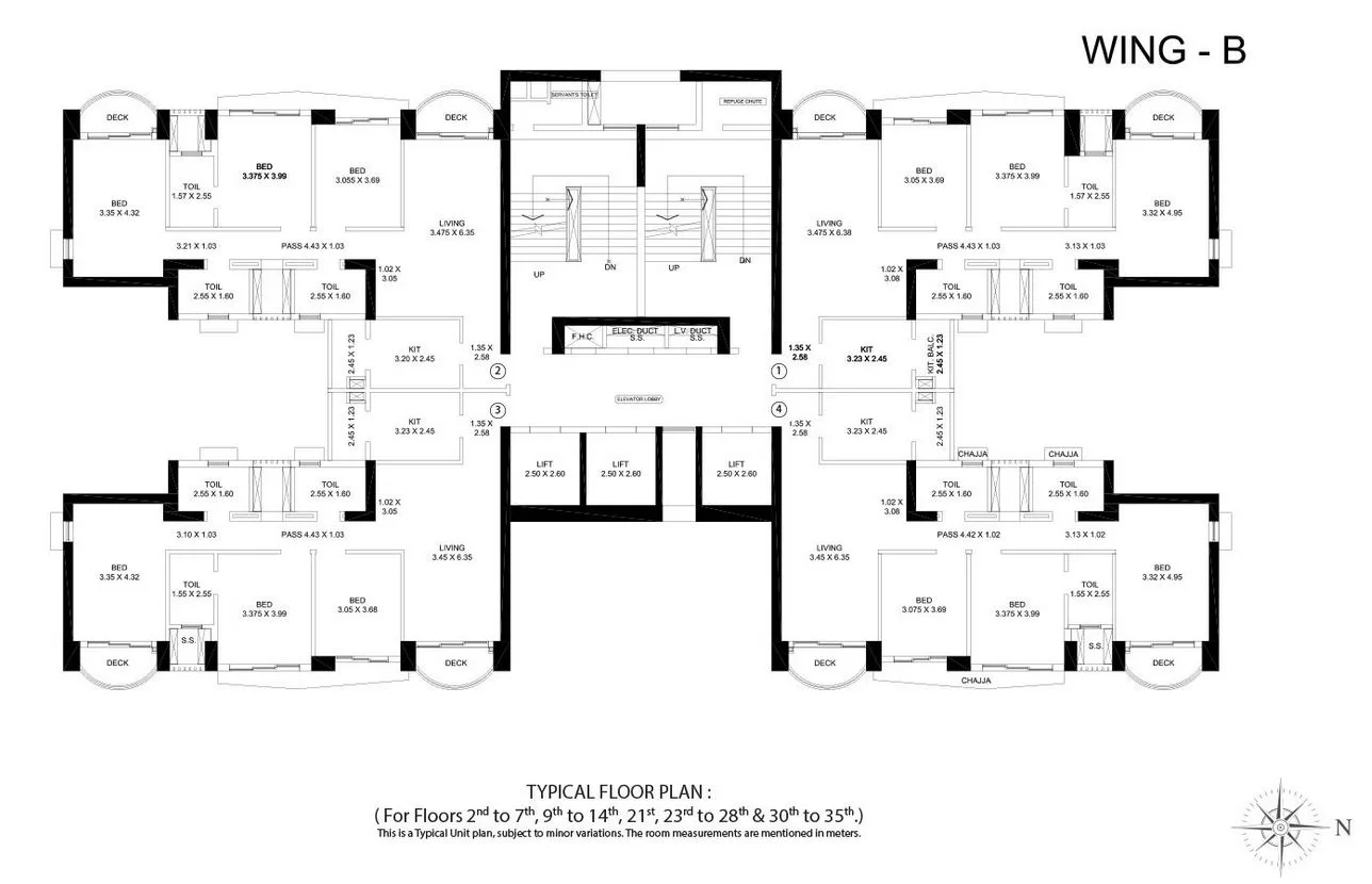 Aveza Gateway Tower B Typical Floor Plan - 1