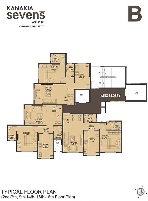 Kanakia Sevens Typical Floor Plan B