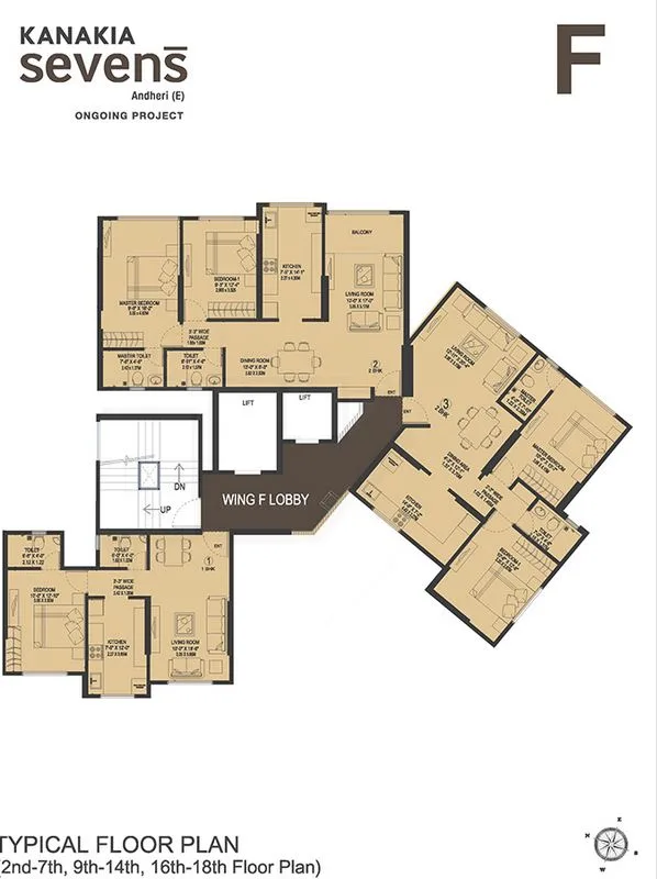 Kanakia Sevens Typical Floor Plan F