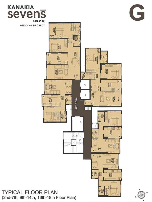 Kanakia Sevens Typical Floor Plan G