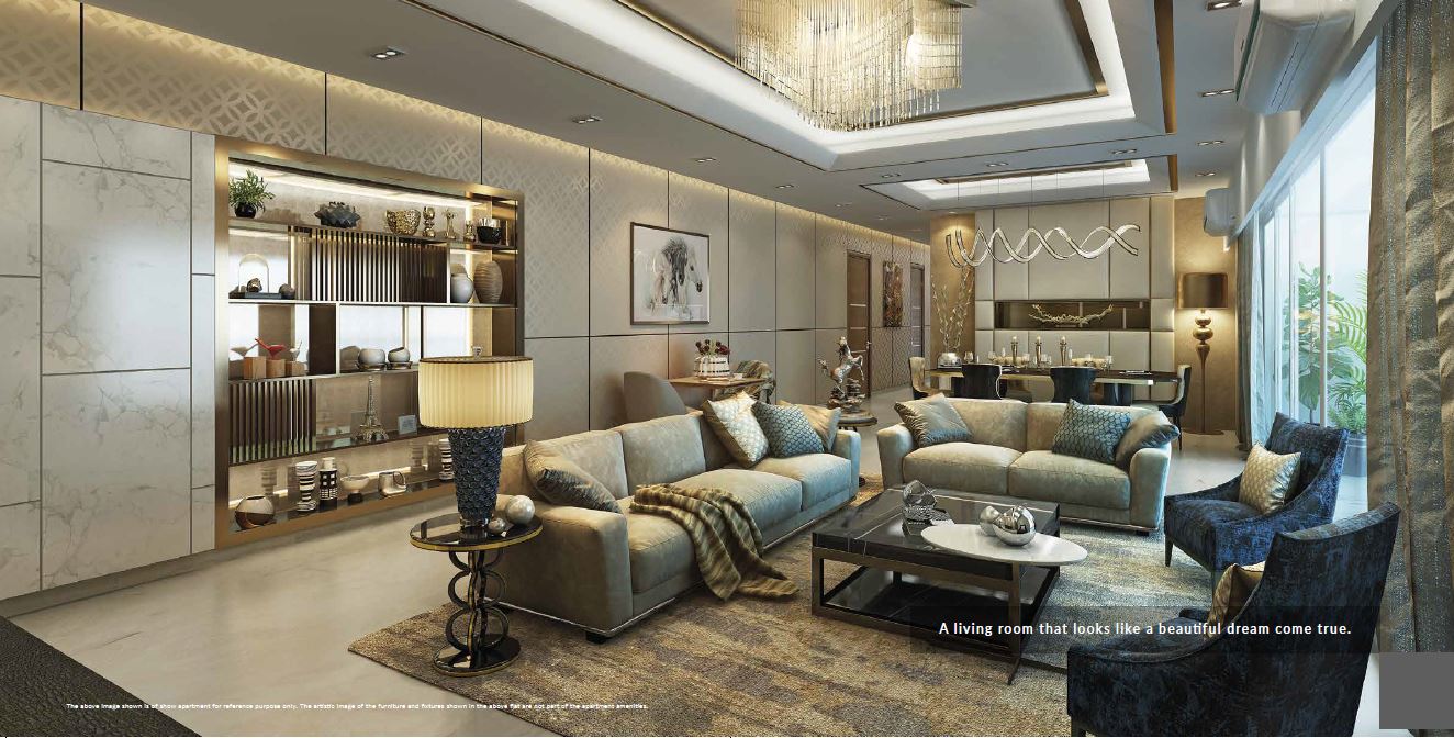 Ajmera I Land Living Room