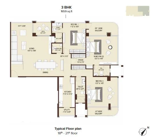 Marathon Emblem 3BHK Type2