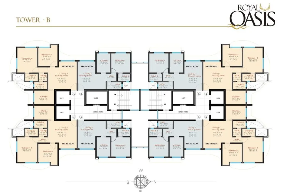 Royal Oasis Typical Floor Plan Tower B