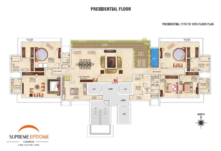 11th To 19th Floor Plan
