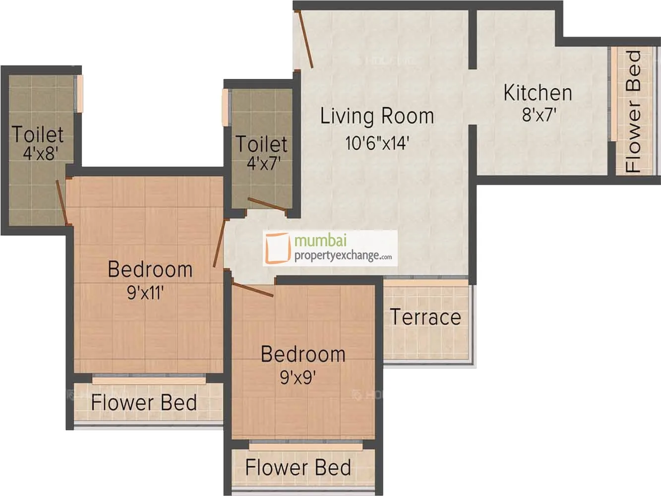 2BHK plan