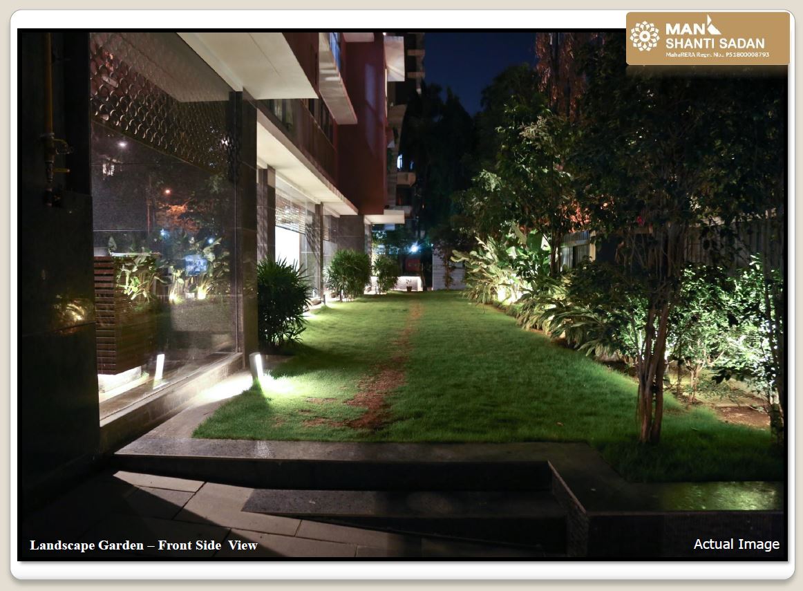 Shanti Sadan Landsacpe Garden Front Side View