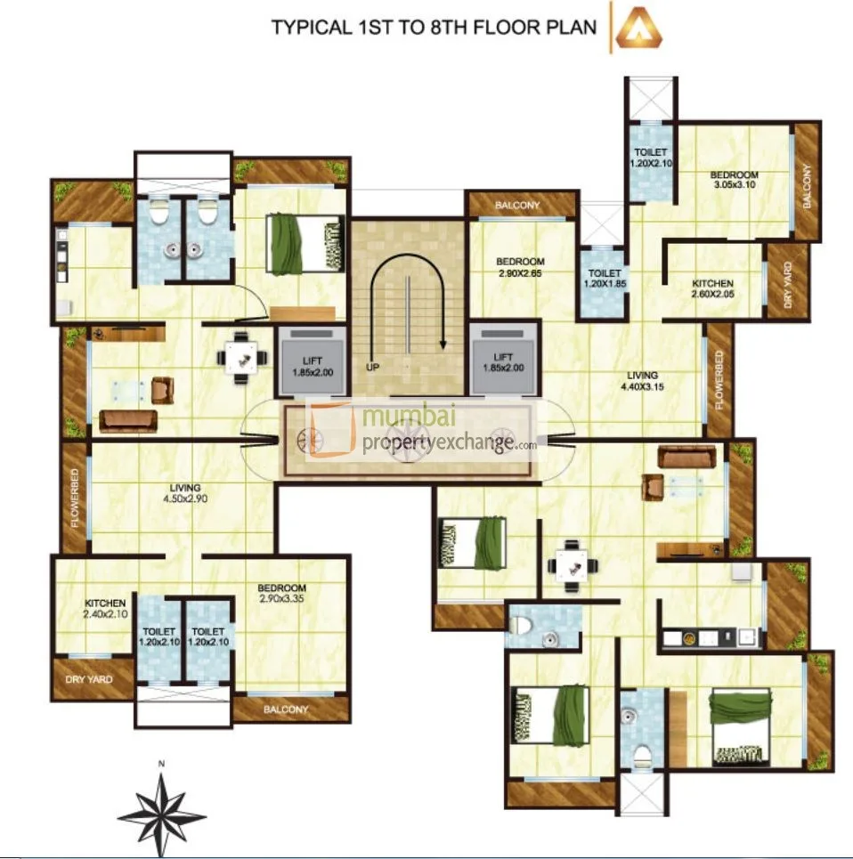 1st-8th Floor Plan
