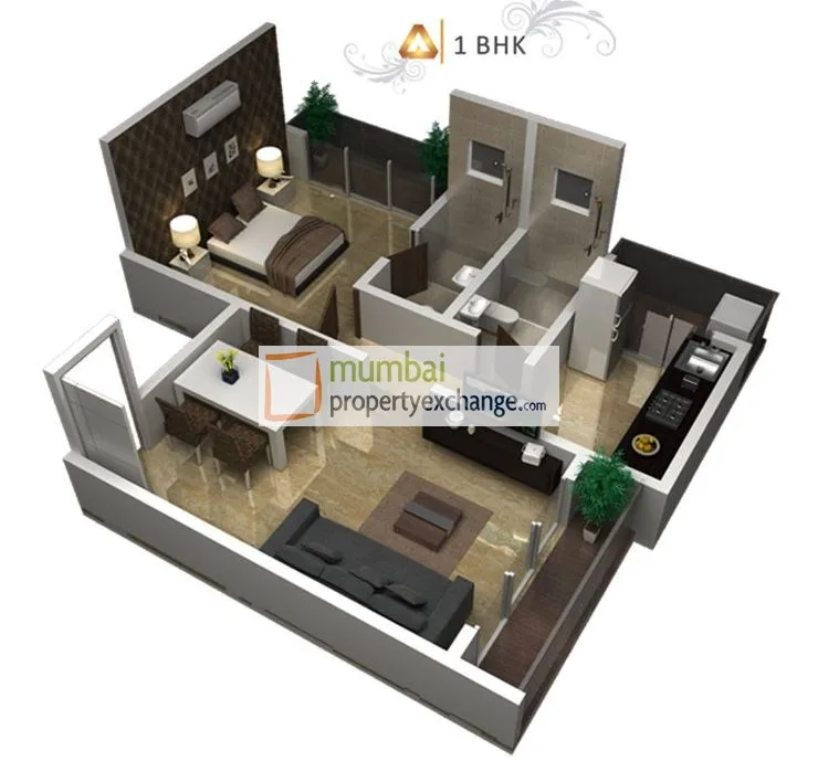 1BHK Floor Plan