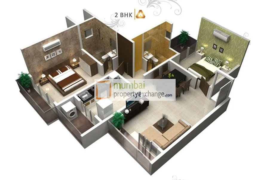 2BHK Floor Plan