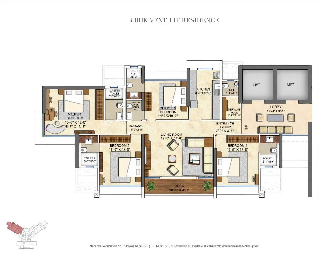 Runwal Reserve 4BHK Ventilit Residence