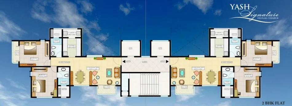 2 BHK Floor Plan