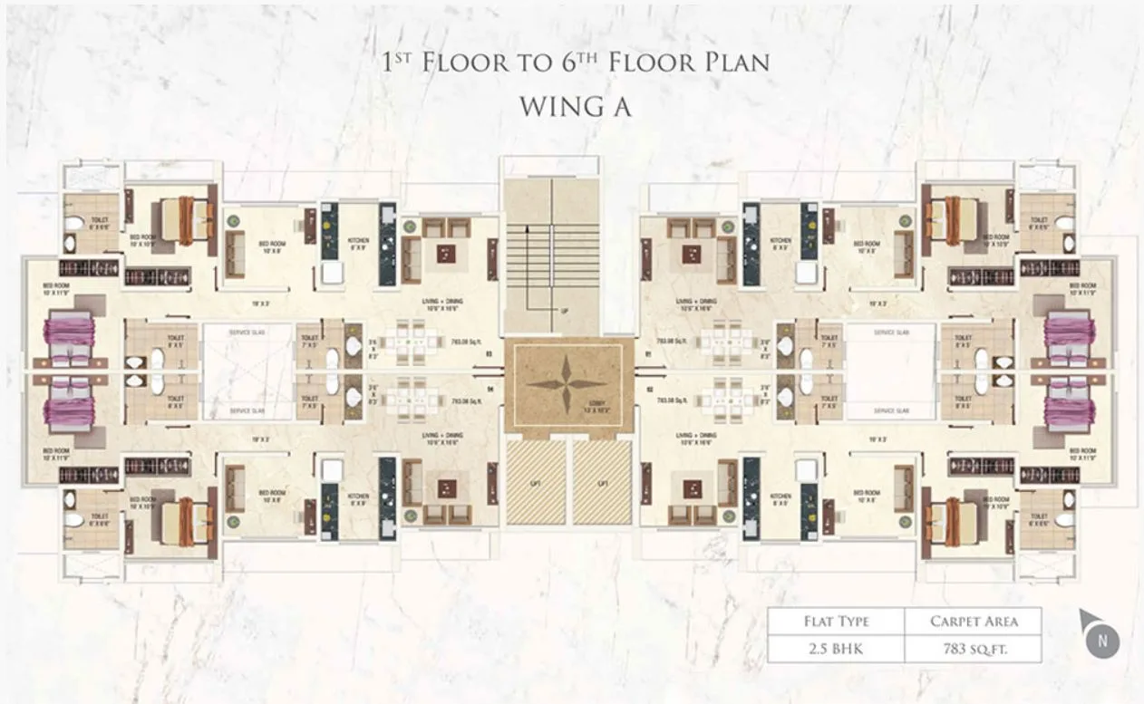 A wing 1-6th Floor