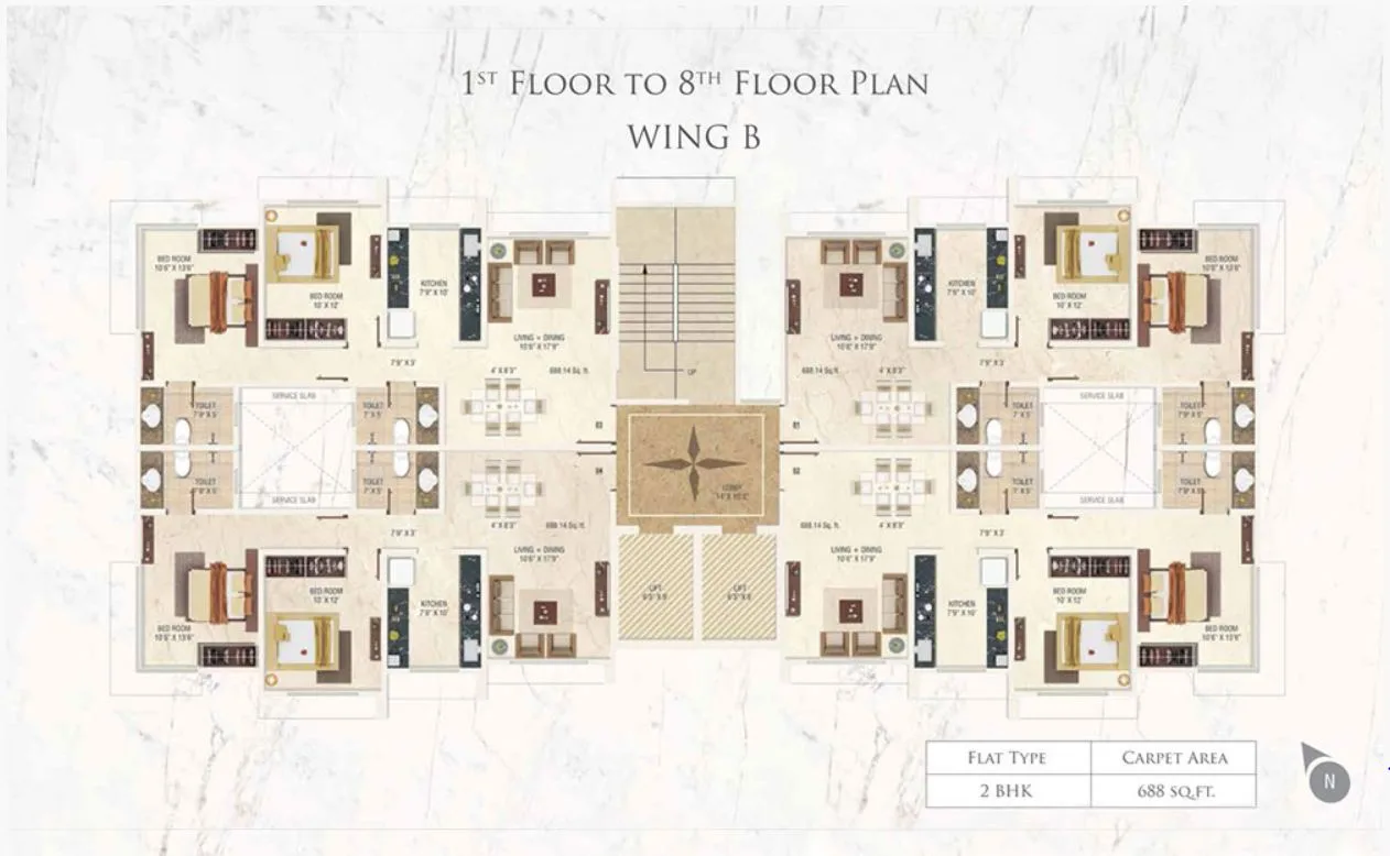 B Wing 1-8th Floor