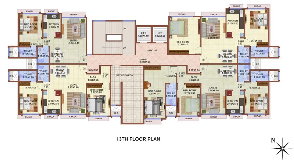 13th Floor Plan