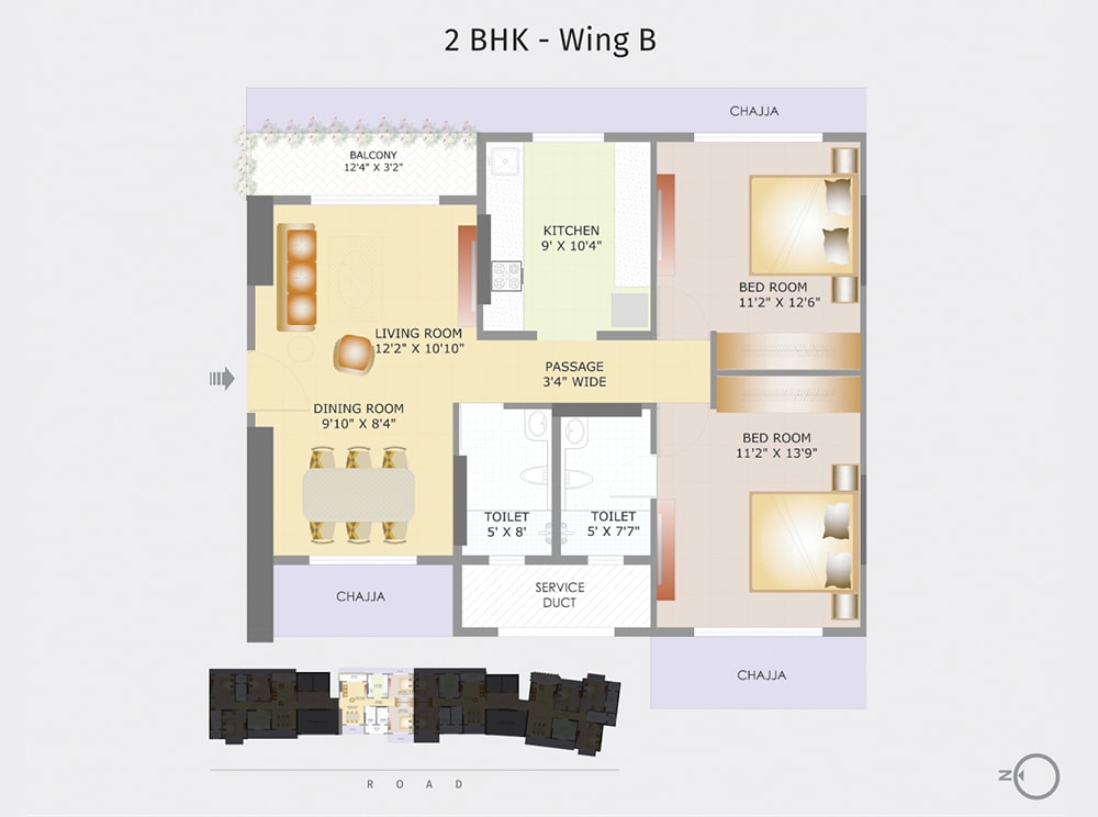 Tridhaatu Aangan 2BHK Wing B