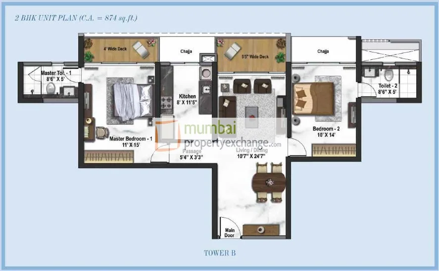 Tower B 2BHK Big