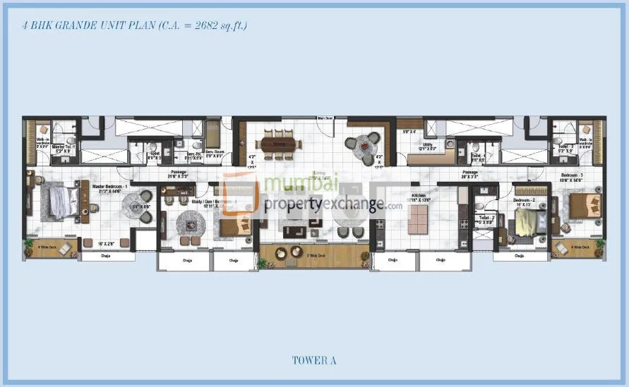 Tower A 4BHK Plan L