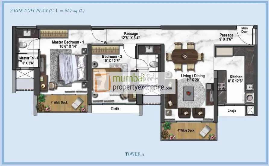Tower A 2BHK Big