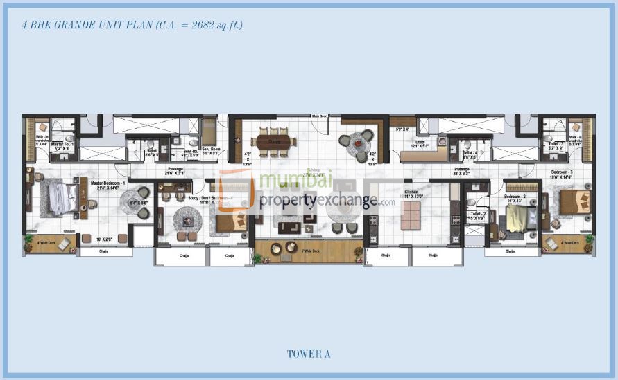 Tower A 4BHK Plan L