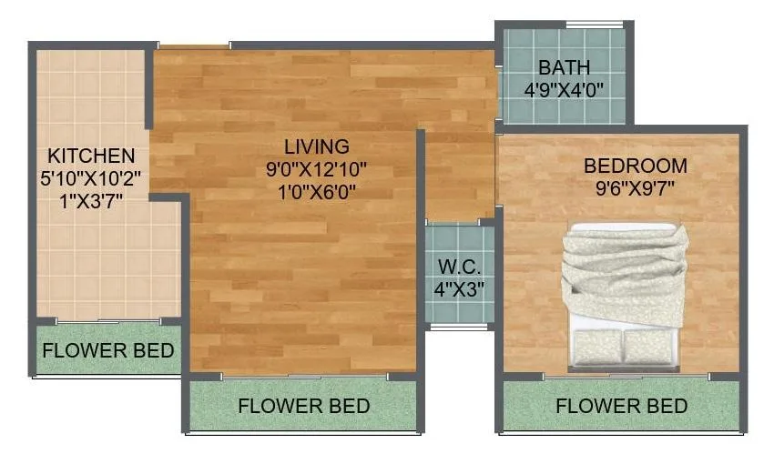 1BHK plan