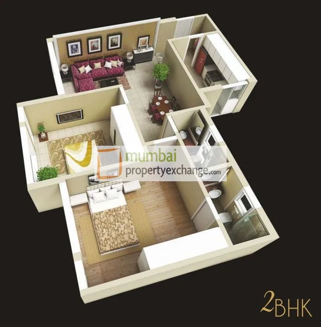 2 BHK plan