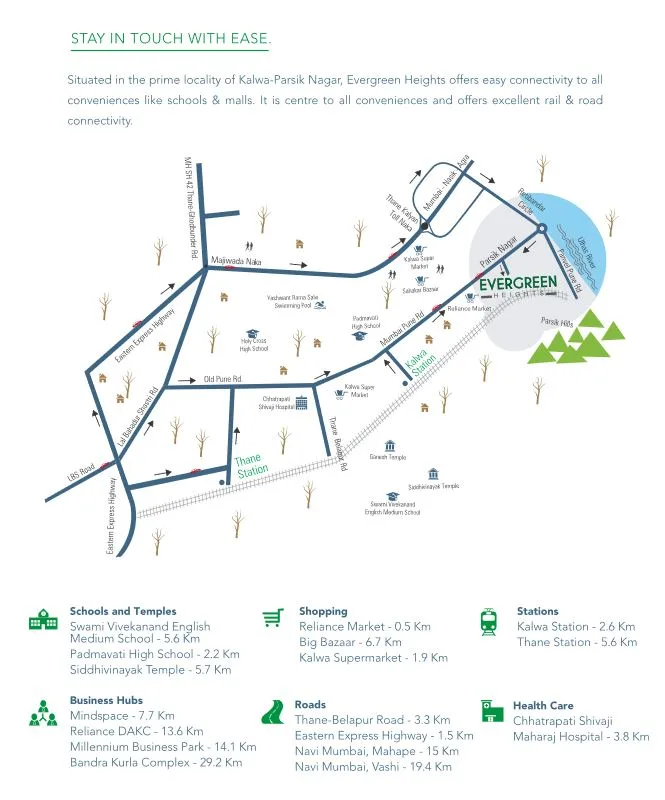 Wadhwa Evergreen Heights Location Connectivity