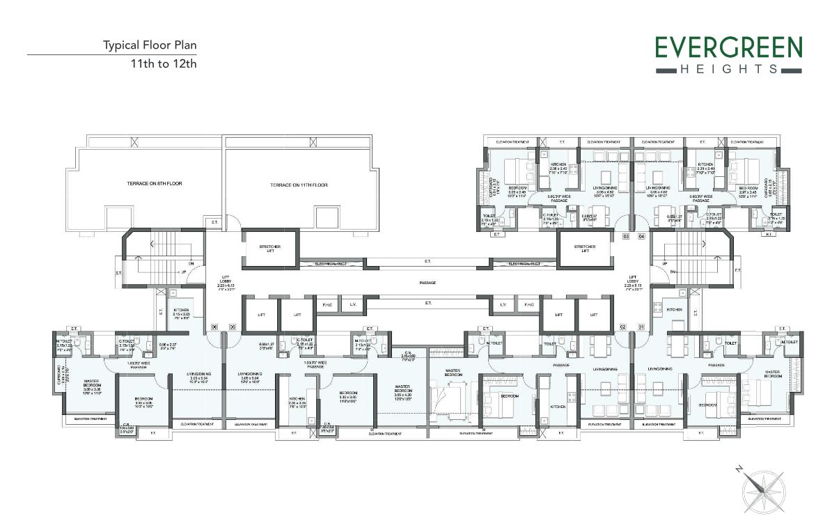 Wadhwa Evergreen Heights Typical Floor Plan -3