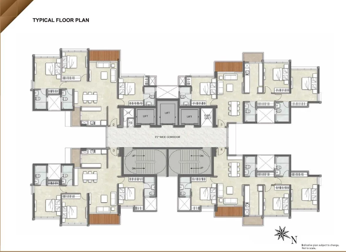 Kalpataru Sunrise Typical Floor Plan