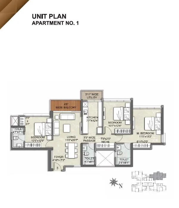 Kalpataru Sunrise Unit Plan Apt 01